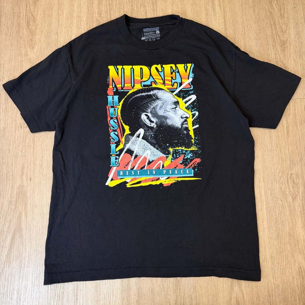 Retrokings Nipsey Hussle Rest In Peace Graphic T-Shirt Size Large